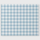 Blau und Weiß Gingham Geschenkpapier (Flach)