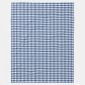 Blau und Weiß Gingham Schachtelter Gemütlicher Sti Fleecedecke (Vorderseite)