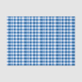 Blau und Weiß Gingham Seidenpapier (Vorderseite)