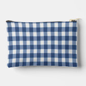 Blau und Weiß Gingham Zubehörtasche (Rückseite)
