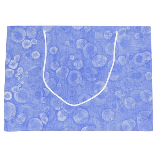 Blau und Weiß Große Geschenktüte (Vorderseite)