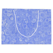 Blau und Weiß Große Geschenktüte (Rückseite)