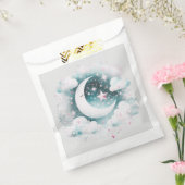 Blau und Weiß Halbmond Celestial Boho Moderne Geschenktütchen (Versiegelt)