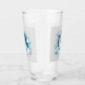 Blau und Weiß Halbmond Celestial Boho Moderne Glas (Rechts)