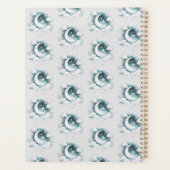Blau und Weiß Halbmond Celestial Boho Moderne Planer (Rückseite)