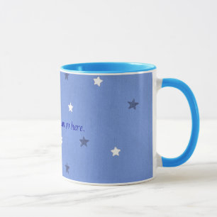 Blau und Weiß hat Ihre Mitteilung Tasse