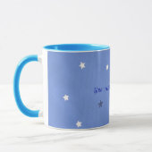 Blau und Weiß hat Ihre Mitteilung Tasse (Links)