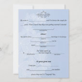 Blau und Weiß, Hochzeitsberatung, Kommentar, kunde Einladung (Vorderseite)