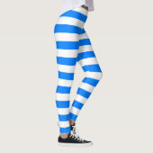 blau und weiß, horizontal gestreift leggings (Rechts)