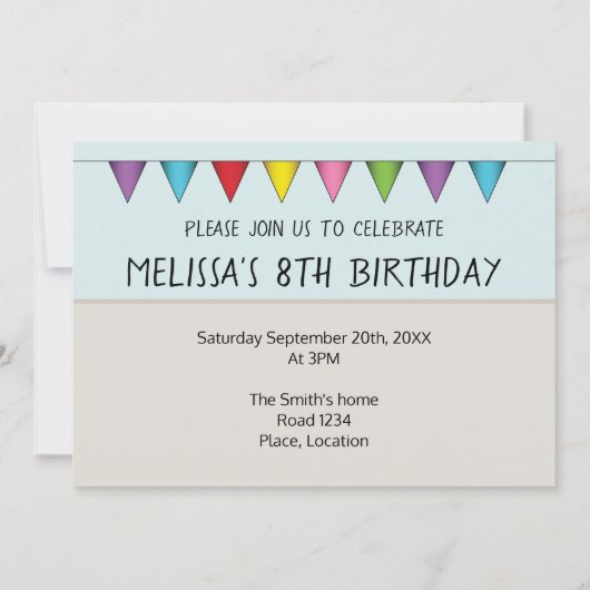 Blau und Weiß Italienischer Windhund farbenfroh zu Einladung (Rückseite)