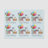 Blau und Weiß Italienischer Windhund farbenfroh zu Seidenpapier (Vorderseite)