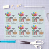 Blau und Weiß Italienischer Windhund farbenfroh zu Seidenpapier (Handwerk)