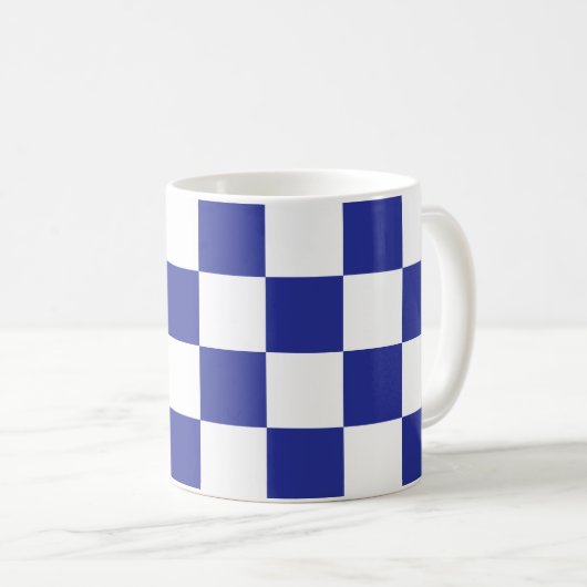 Blau und Weiß Kaffeetasse (VorderseiteRechts)
