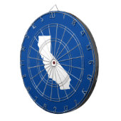 Blau und Weiß Kalifornien Dartscheibe (Vorderseite rechts)