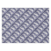 Blau und Weiß Kaninchen Floral Dedham Delft Tile Tischdecke (Vorderseite (Horizontal))