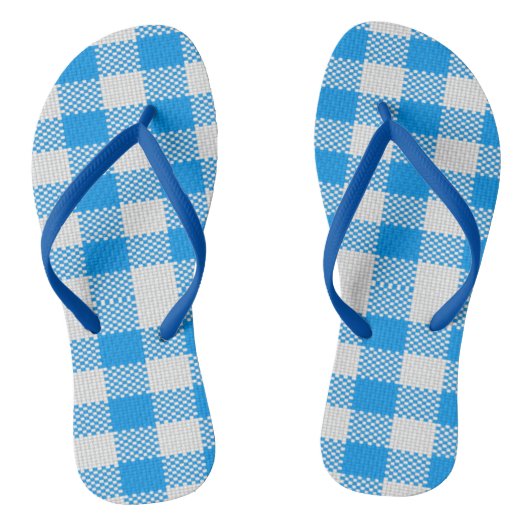 Blau und weiß kariert badesandalen (Fußbett)