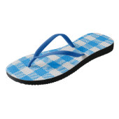 Blau und weiß kariert badesandalen (Schrägansicht)