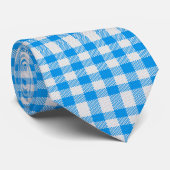 Blau und weiß kariert krawatte (Gerollt)