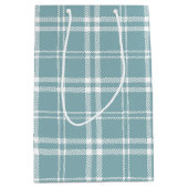 Blau und Weiß Kariert Mittlere Geschenktüte (Vorderseite)