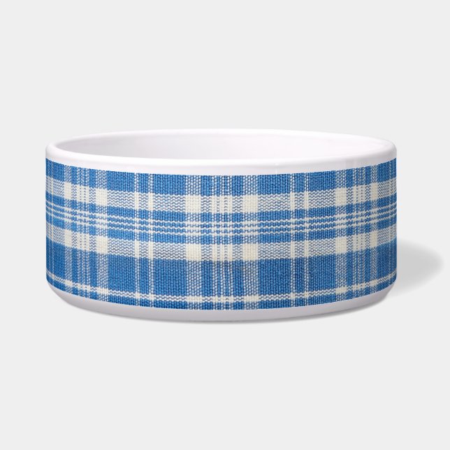 Blau und weiß kariert napf (Vorderseite)