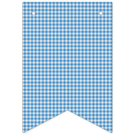  Blau und Weiß Kariert. Wimpelkette