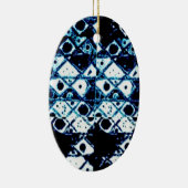 Blau und Weiß Keramik Ornament (Rechts)