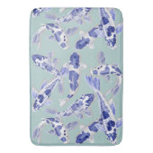 Blau und Weiß Koi Badematte (Vorderseite Vertikal)