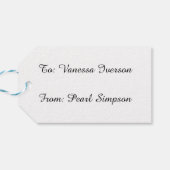 Blau und Weiß Koi Geschenkanhänger (Rückseite Horizontal)