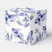 Blau und Weiß Koi Geschenkschachtel (Rückseite)