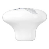 Blau und Weiß Koi Keramikknauf (Seitenansicht)