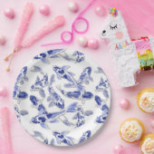 Blau und Weiß Koi Pappteller (Party)