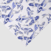 Blau und Weiß Koi Seidenpapier (Ausschnitt)