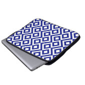 Blau und Weiß Laptopschutzhülle (Vorne Knopf)