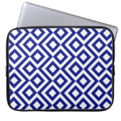Blau und Weiß Laptopschutzhülle (Vorderseite)