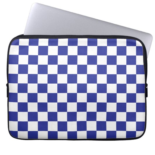 Blau und Weiß Laptopschutzhülle (Vorderseite)