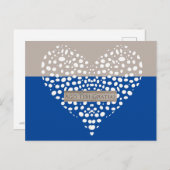 Blau und Weiß Latein Danke Karte (Vorne/Hinten)