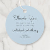 Blau und Weiß Laurel Religious mit Cross Geschenkanhänger (Rückseite)