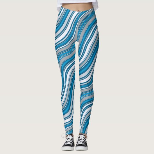 Blau und Weiß, Leggings (Vorderseite)