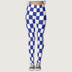 Blau und Weiß Leggings