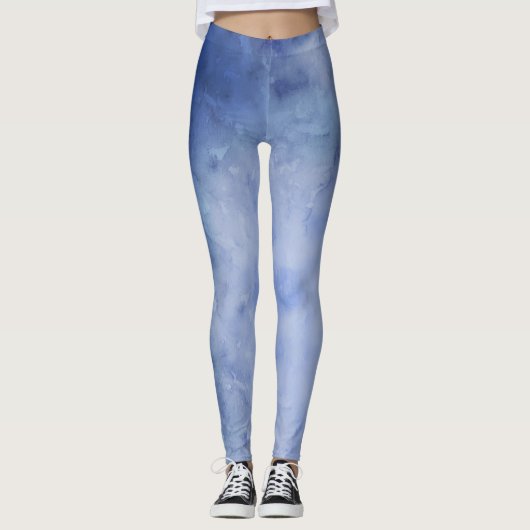 Blau und Weiß Leggings (Vorderseite)