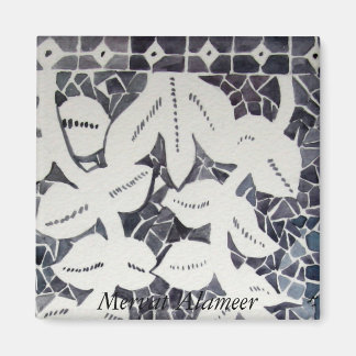 Blau und Weiß Magnet