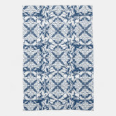 Blau und Weiß Magnolia Küchentücher (Vertikal)