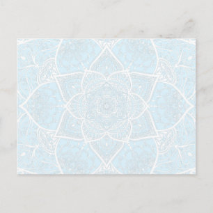 Blau und Weiß Mandala - Loergano in der Arktis Postkarte