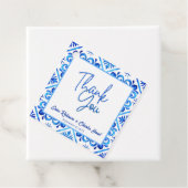 Blau und Weiß Marokkaner Vielen Dank Gastgeschenk Geschenkanhänger (Beispiel)