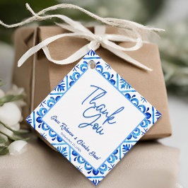 Blau und Weiß Marokkaner Vielen Dank Gastgeschenk Geschenkanhänger