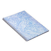Blau und Weiß "Maze" Muster Spiral Notebook Notizblock (Rechte Seite)