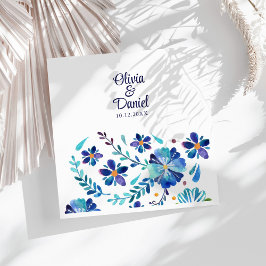 Blau und Weiß mexikanische Fieasta Wedding Serviette