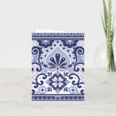 Blau und weiß mexikanische Talavera Folk Art Tile (Rückseite)