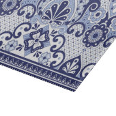 Blau und weiß mexikanische Talavera Folk Art Tile Schneidebrett (Ecke)