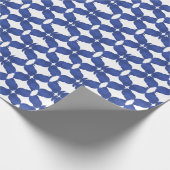 Blau und Weiß Minimalistische Küste Seashell Einfa Geschenkpapier (Ecke)